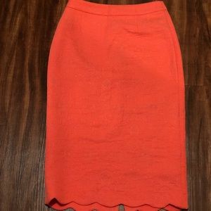 High-waisted, Midi Coral skirt